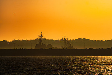 Sunset at the Rota US Naval Base (Spain)