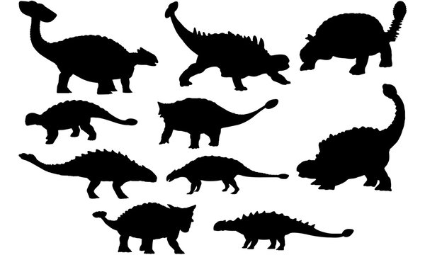 Download Ankylosaurus Dinosaur Svg Files Cricut Dinosaur Silhouette Clip Art Vector Illustration Eps Black Overlay Stock Vector Adobe Stock