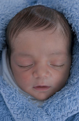 Baby in Blue Blanket