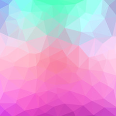 vector abstract irregular polygonal background - triangle low poly pattern - light baby pastel colors