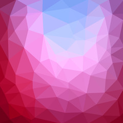Multicolor purple, pink polygonal illustration, which consist of triangles. Geometric background in Origami style with gradient. Triangular design for your business.