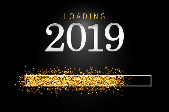 Loading 2019 with golden sparkle.