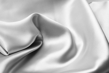 Plakat Silver wavy silk background texture