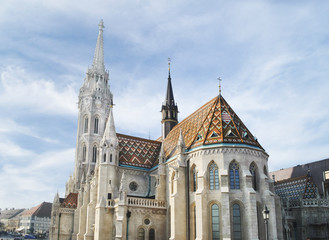 Fototapeta na wymiar St. Matthias church in Budapest, Hungary.