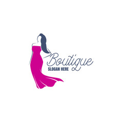 boutique logo with text space for your slogan / tagline, vector illustration