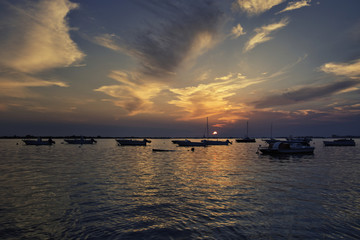 sunset over sea from Salento