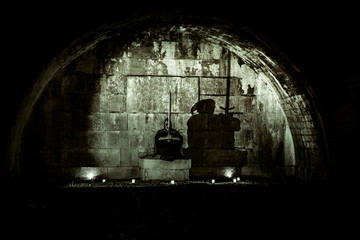 Horror scene with long exposure