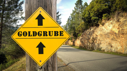 Schild 349 - Goldgrube