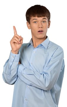 Teen male getting an idea