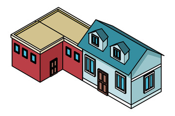 Houses real estate isometric