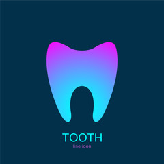 Tooth vector logo design template style. Dental Clinic Tooth abstract design. Medical Logotype, icon, symbol