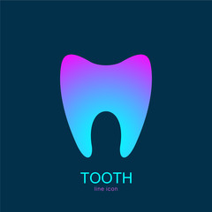 Tooth vector logo design template style. Dental Clinic Tooth abstract design. Medical Logotype, icon, symbol