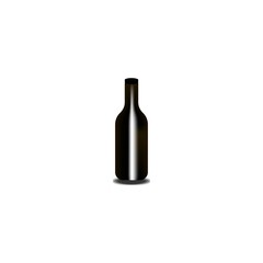 Wine bottle icon. vector illustration