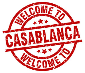 welcome to Casablanca red stamp