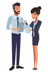 Business workers cartoon