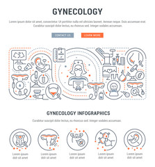 Linear Banner of the Gynecology.