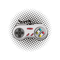 Retro console gamepad pop art