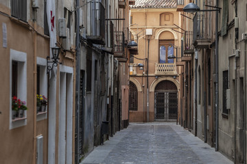 Fototapeta na wymiar Ancient street in Ripoll,Catalonia,Spain.