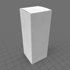 Tall cardboard box closed