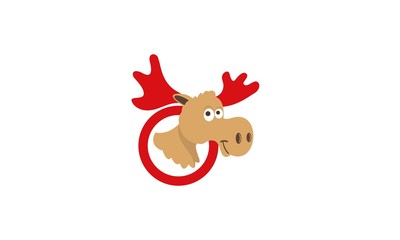 reindeer with red bow