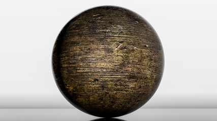 dark metal glossy spheres. 3D rendering