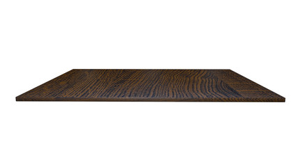 wooden shelf on a white background. 3D rendering