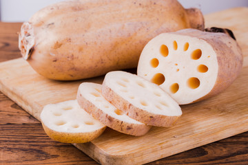 Fresh lotus root, close-up