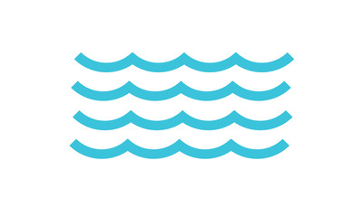 Fototapeta na wymiar Water blue waves vector image pattern 