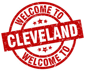 welcome to Cleveland red stamp