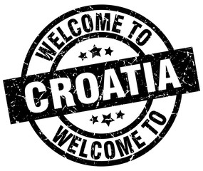 welcome to Croatia black stamp