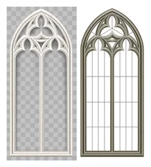 Fotobehang Medieval Gothic Lancet window © denisik11