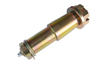 finger of fastening of the excavator bucket on an isolated white background