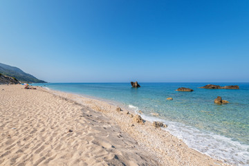 Fototapeta na wymiar Kathisma Beach, Lefkada, Ionian Islands, Greece.