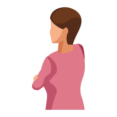 Executive woman back avatar