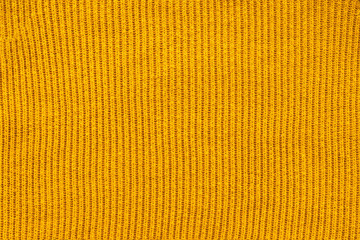 full frame of yellow woolen fabric backdrop