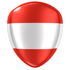 3d rendering of an Austria flag icon.