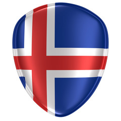 3d rendering of an Iceland flag icon.