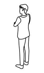 Adult man back avatar