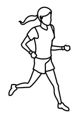 Fototapeta na wymiar Woman running avatar