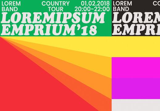 Conjunto de eventos de m&uacute;sica retro para redes sociales