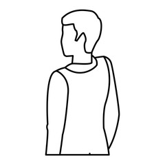 Adult man back avatar