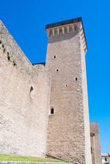 Fototapeta na wymiar Sighting tower of Albornoziana castle of Spoleto