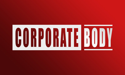 Corporate Body - neat white text written on red background