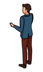 Businessman back avatar