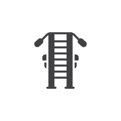 Gym station vector icon. filled flat sign for mobile concept and web design. Wall bars simple solid icon. Symbol, logo illustration. Pixel perfect vector graphics