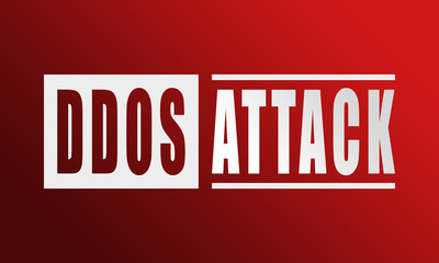 Ddos Attack - neat white text written on red background