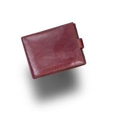 closed old leather purse