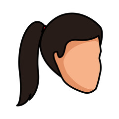 Woman faceless head