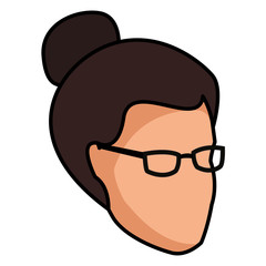 Woman faceless head
