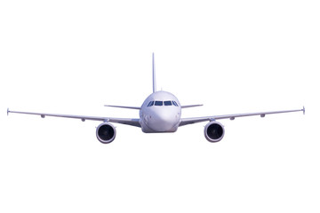 Plane cut-out isolated on white background